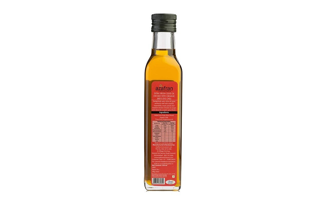 Azafran Extra Virgin Olive Oil Infused With Organic Bird's Eye Chilli   Plastic Bottle  250 millilitre